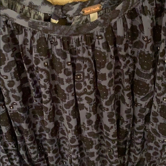 FREE PEOPLE MID SUMMERS DAY DRESS GORGEOUS BLUES - Picture 4 of 6